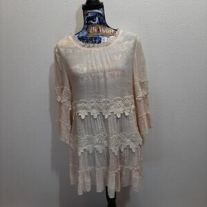 Indigo Soul Tiered Lace Baby Doll Dress l Size: M